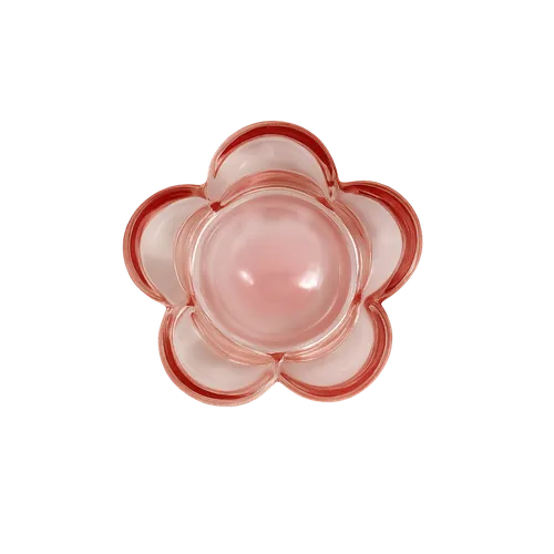 Portavelas Flor Rosado
