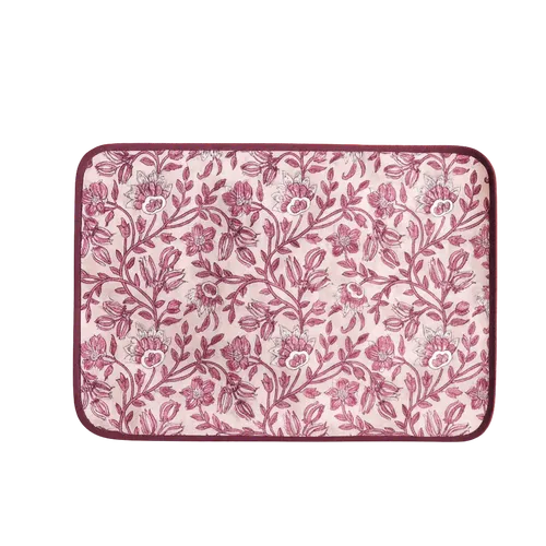 Individual Rosado con Flores