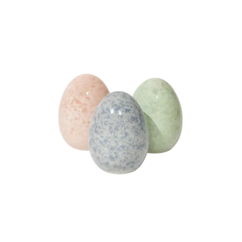 Set de 3 Huevos de Vidrio