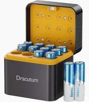 Dracutum Lot de 12 Piles Rechargeable