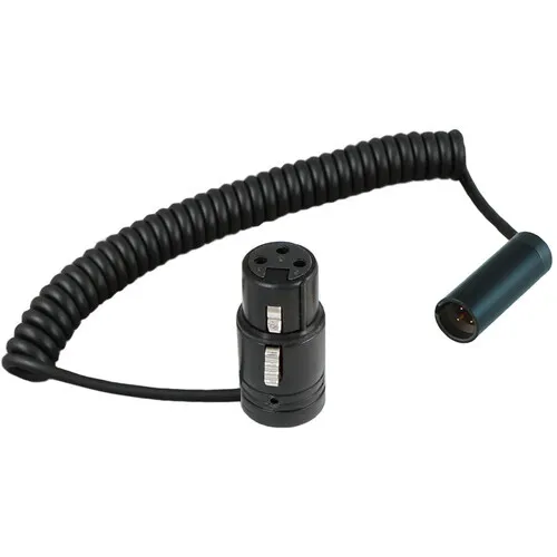 Fil Mini XLR Male à XLR Femelle 90° Coiled