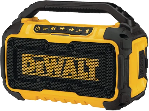 DEWALT 12V/20V MAX Bluetooth Jobsite Speaker with AUX-In, USB Charging Port & AC Cord
