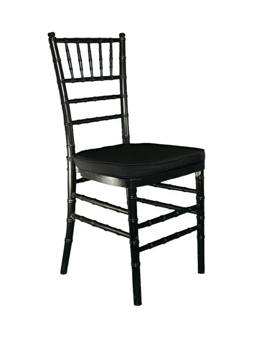 Chivari Chair, Black with Black Cushion