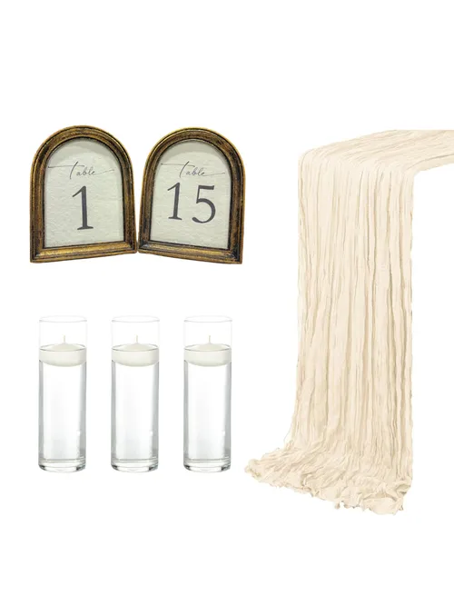 1 Runner + Table Numbers + 5 Candles (Setup for you)
