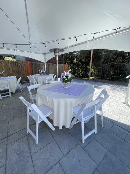 5' Round Wood Folding Table