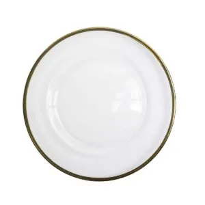 Side Plate - Gold Rim (clear base)