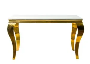 Main Table - Cartier (White & Gold)
