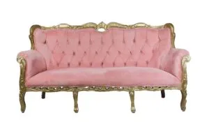 Pink & Gold 3 Seater Couch