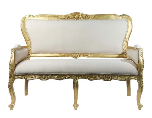 Gold Vintage Couch (2 seater)