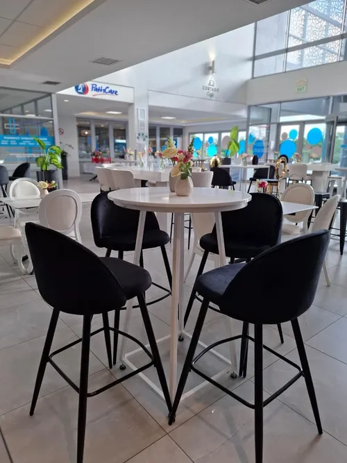 Bar Table - Modern (White) (Steel)