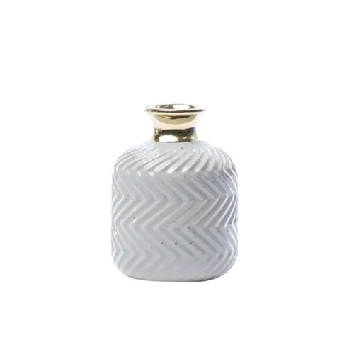 Vase - Bottle (Grey & Gold)