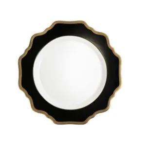 Side Plates - Gold & Black Porcelain