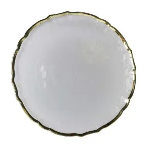 Glass Under Plate - Scalloped Gold
