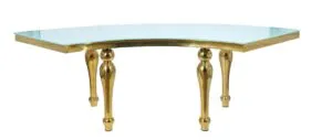 Curved White Cartier Table (Per Quarter Circle)