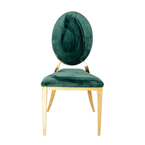 Madison Chair - Gold Trim (Green Seat)