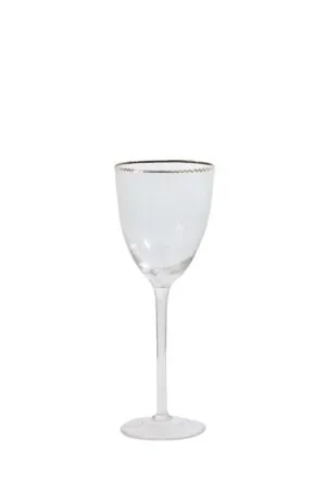 Gold Rim Wine Glass