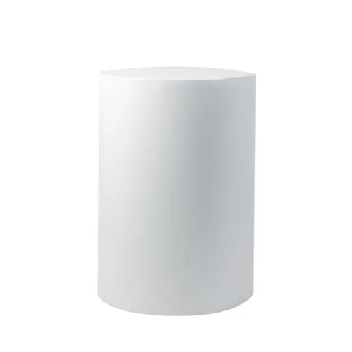 Plinth - Round White (Smooth)