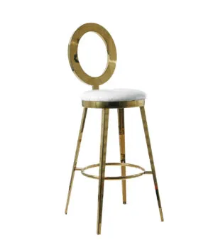Bar Chair - Gold Round Back