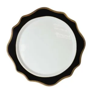 Black Versaille Porcelain Underplate