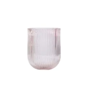 Vase - Pink Ribbed