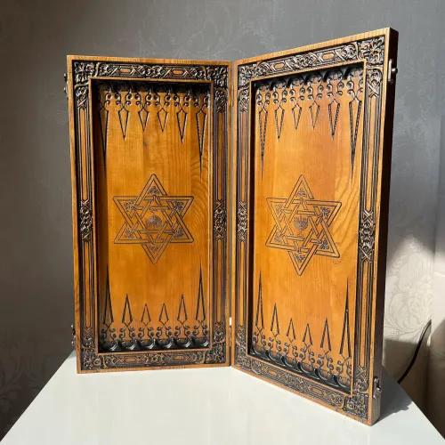 Ornate Backgammon Set (Carved Wood Edition)