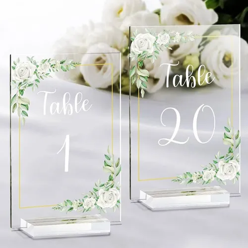 Wedding Table Numbers (1–20)