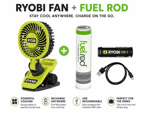 FREE with $199+ Self-Pickup ~ Ryobi Fan + FuelRod