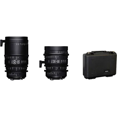 Sigma 18-35mm & 50-100mm T2 Fully Luminous High-Speed Zoom Lens Kit with Case (Canon EF)