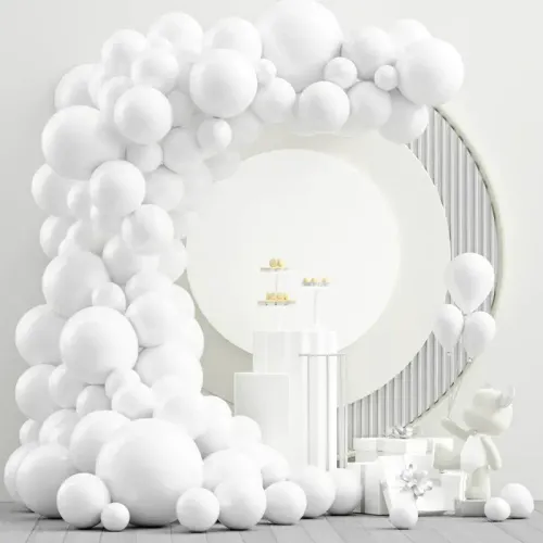 White Snow - Balloon Garland - By the Foot