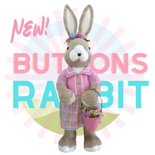 New! - Oversized Buttons the Rabbit