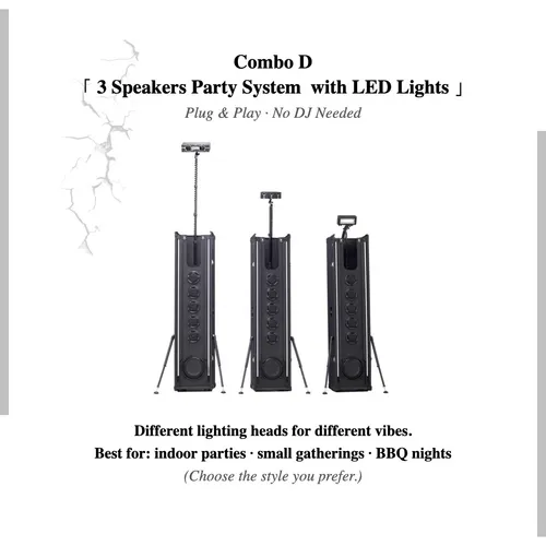 K-ONE Audio System (With Built-In Lighting)  Combo D 「 3 Speakers 」