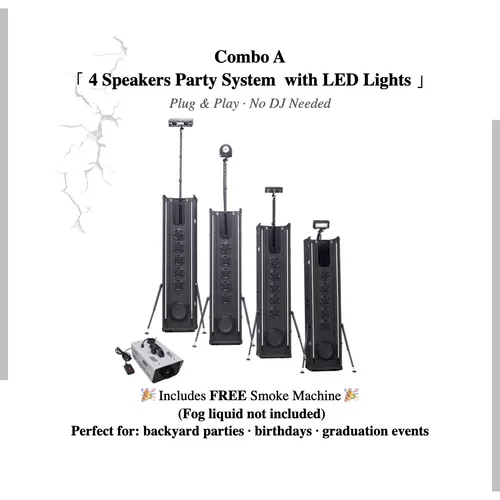 K-ONE Audio System (With Built-In Lighting)  Combo A 「 4 Speakers 」