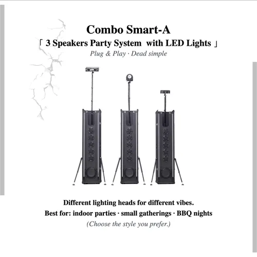 Combo Smart-A 「 3 Speakers & With Built-In 3 Lighting」