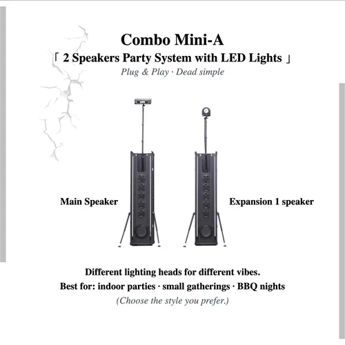 Combo Mini-A 「 2 Speakers & With Built-In 2 Lighting」