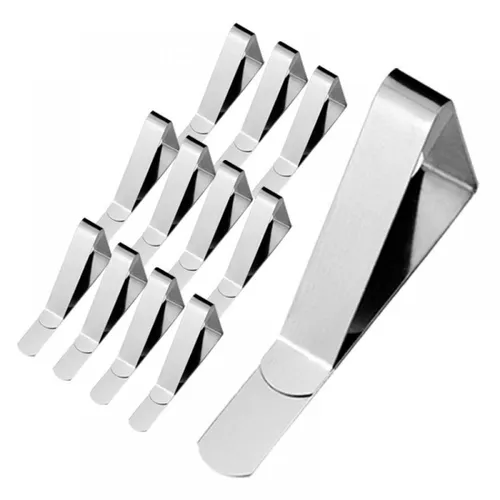 Stainless Steel Tablecloth Clips - 4 Pack