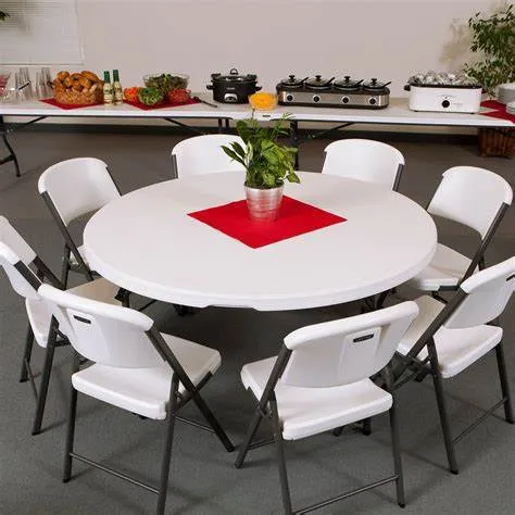5ft Round Folding Table