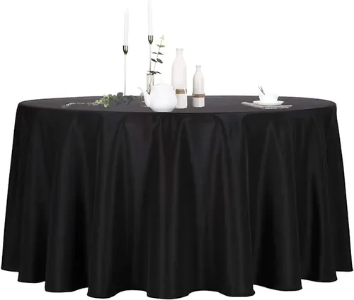 Black Round Tablecloths - 90
