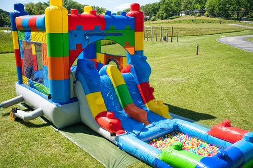 12ft Block Style Dual-Lane Combo — Dry Ball Pit
