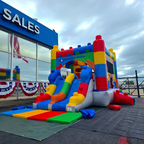 12ft Block Style Dual-Lane Combo — Dry Slide-Only