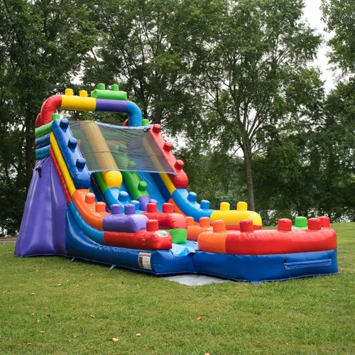 18ft Block Style Dual-Lane Slide