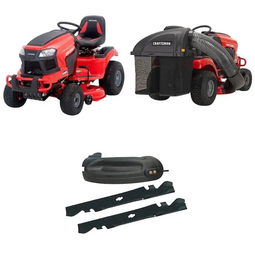 Riding lawn mower with bags