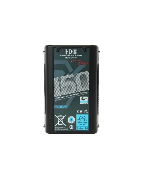 IDX DUO-C150P 145WH LI-ION V-MOUNT BATTERY WITH 2X D-TAPS & 1X USB-C