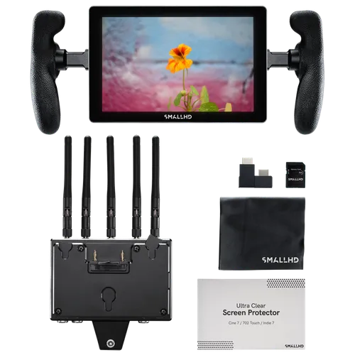 SmallHD Cine7 x 2  with Teradek RX + TX