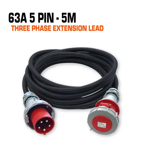 63A three phase 5m