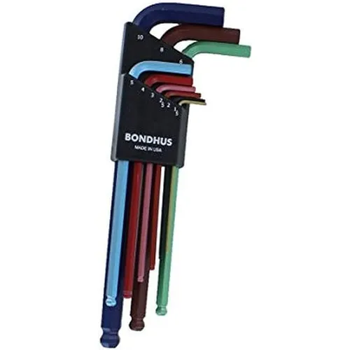 BONDHUS COLOURGUARD BALLEND HEX KEY 22PCS METRIC SET