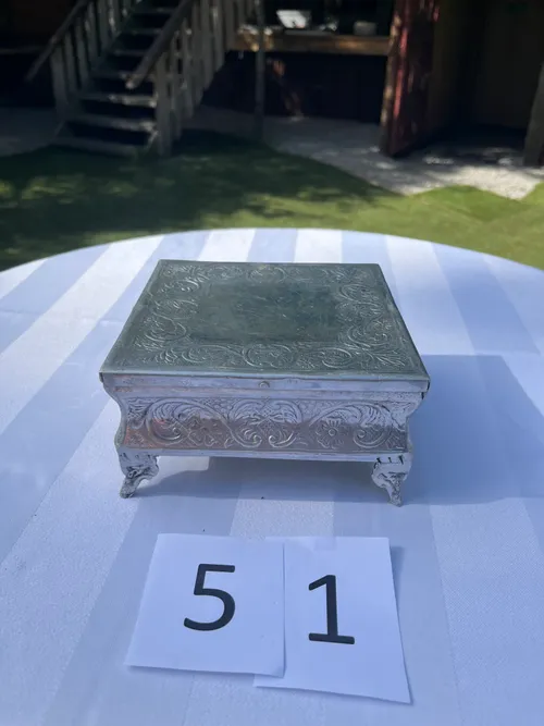 Cake Stand / Riser - Patterned - Square - v/ sml