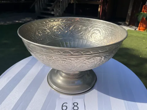 Champagne Cooler / Drinks Bath - Pattern Tin Edge Rim - LRG