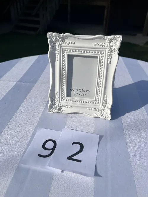 Table Name - White Picture Frame - Smaller