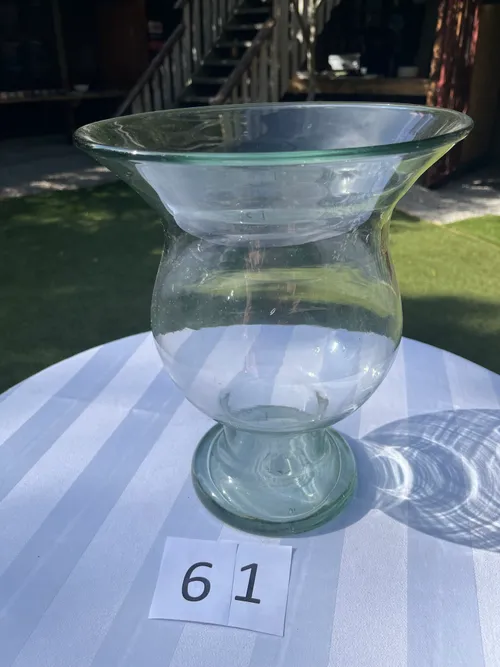 Vase - Bulb and Tulip - Clear Glass