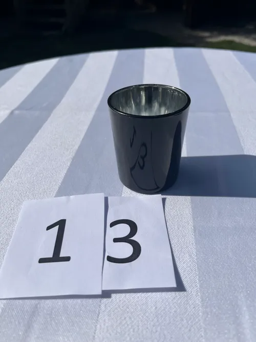 Candle Holder / Votive - Black - Solid